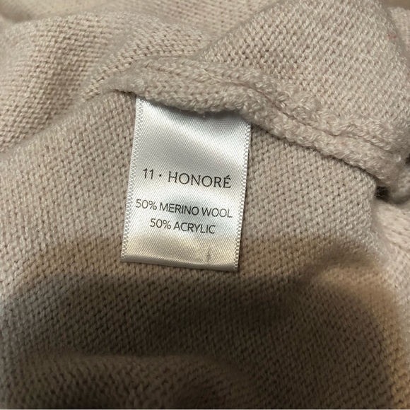 Honore 11 Wool Blend V Neck Maxi Della Dress in Color Natural size 3 22/24 - Picture 5 of 9